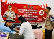 Peringati HUT Humas Polri ke 73, Polres Parigi Moutong Gelar Donor Darah